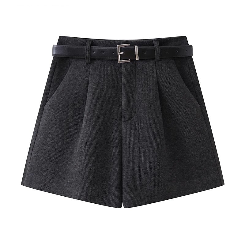 Fashionable Woolen Suit Shorts For Women