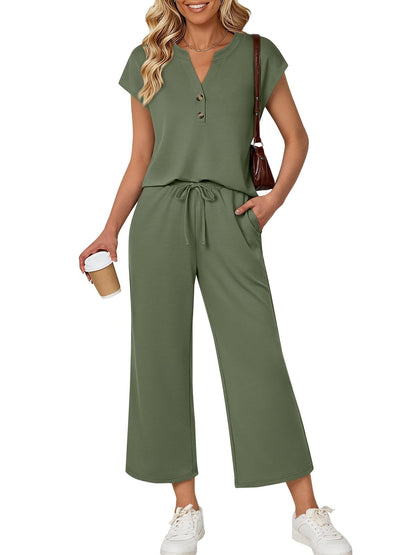 Casual Womens Two-piece Outfit Set