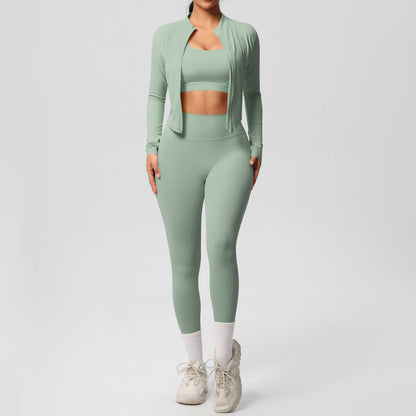 Outdoor Sports Tight-fitting Yoga Outfit Set