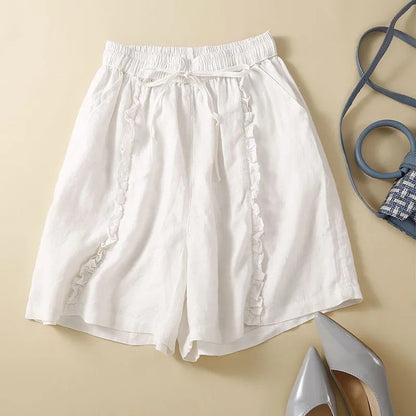 Summer Casual Wide-leg Plus-size Shorts For Women