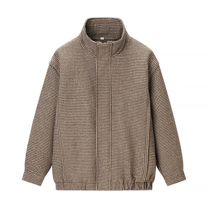 Casual Plaid Pilot Jacket Jacket For Women