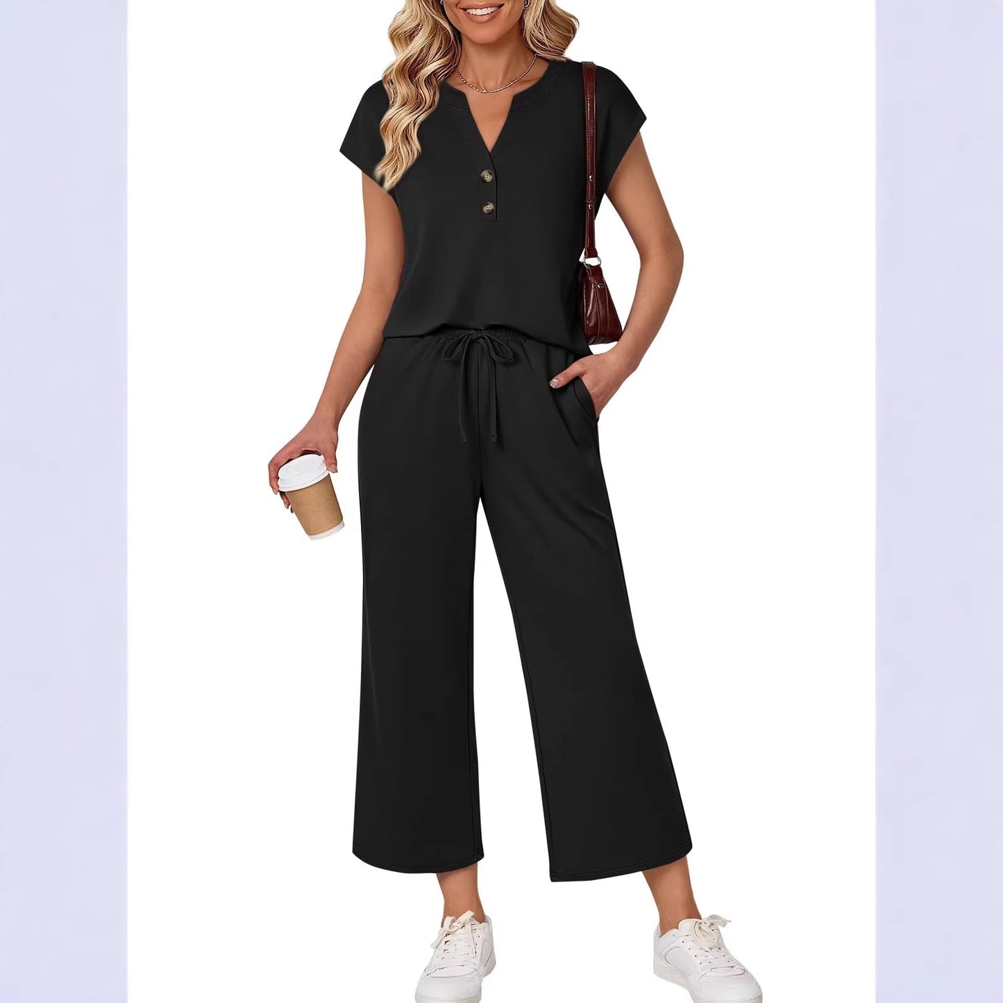 Casual Womens Two-piece Outfit Set