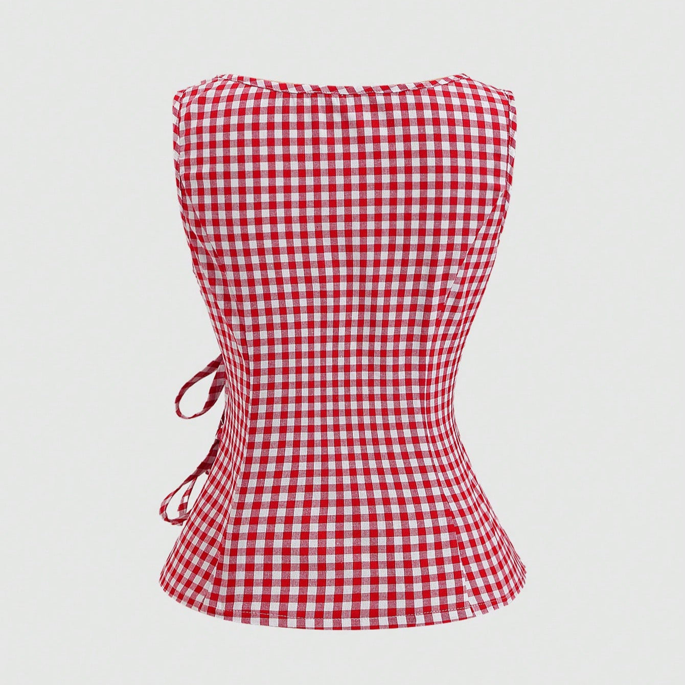 Plaid-print Sleeveless Top For Women