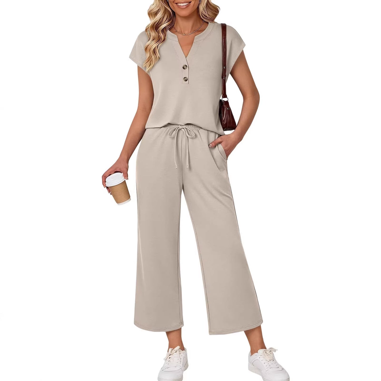 Casual Womens Two-piece Outfit Set